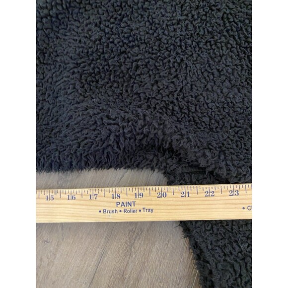 Nordic Beach Sherpa Black Hooded Open Front Drape Jacket Women’s Petite One Size - Picture 8 of 8